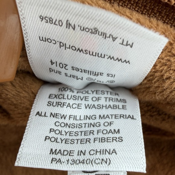 M&M's‎ World Ms. Brown Plush Backpack 18.5" Bag Glasses Heels New with Tag 2014 - Picture 13 of 14